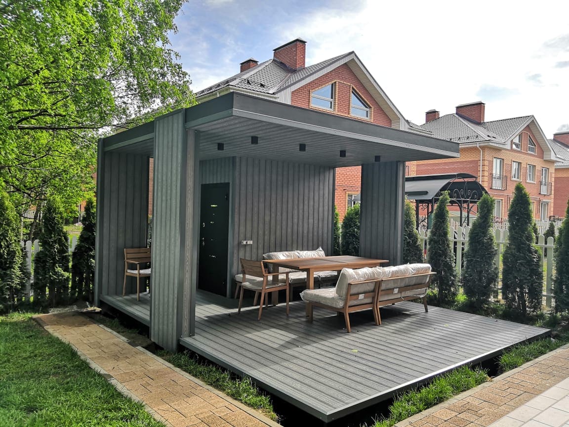 Беседка из ДПК-досок Беседка из ДПК-досок