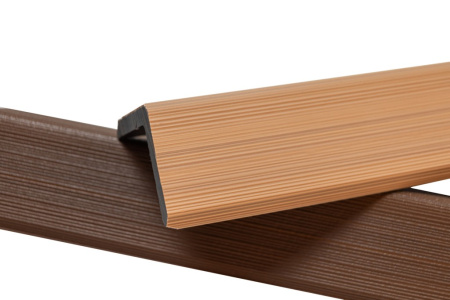 Уголок торцевой Экодекинг Скай коэкструзия 45х45х3000 Тик