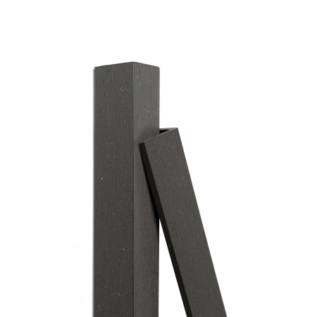 Уголок торцевой Экодекинг Базик 45х45 Графит