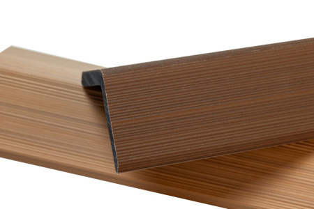 Уголок торцевой Экодекинг Скай коэкструзия 45х45х3000 Тик