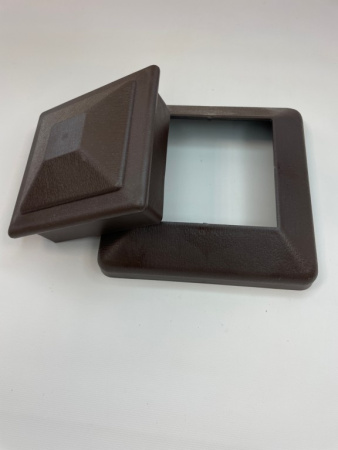 Крышка столба заборного Экодекинг Техно 120х120 Шоколад