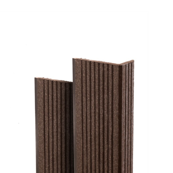 Угол торцевой Экодекинг Техно 70х35x3000 Шоколад