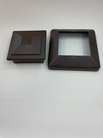 Крышка столба заборного Экодекинг Техно 120х120 Шоколад