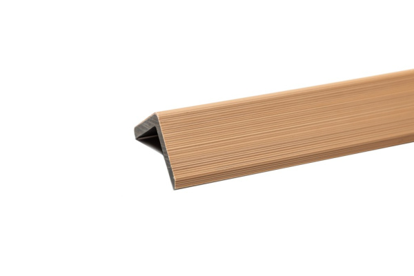 Уголок торцевой Экодекинг Скай коэкструзия 45х45х3000 Бук