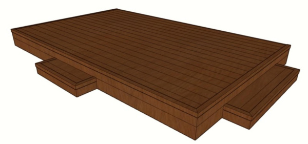 Уличная лестница Экодекинг Техно сцена со ступенями